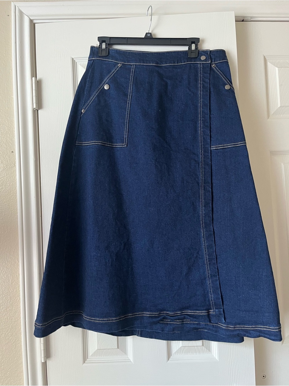 Gibson Latimer Dark Blue Denim A-Line Skirt NWOT
